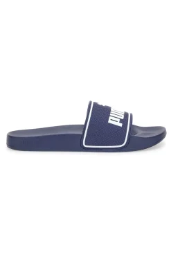 Ciabatte in Gomma Blu con Logo Puma Leadcat 2.0