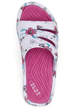 Ciabatte in Gomma 2T2L 472 Bianche e Rosa