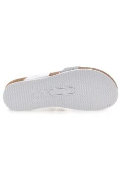 Ciabatte Infradito Bianche e Argento con Sottopiede in Pelle PITTARELLO ECO 293A311SR