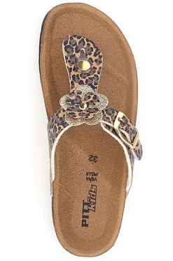 Ciabatte Infradito Leopardate Made in Italy PITT KIDS 45261LET