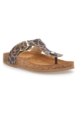 Ciabatte Infradito Leopardate in Vera Pelle Made in Italy Pittarello Tierra 335A2177SR