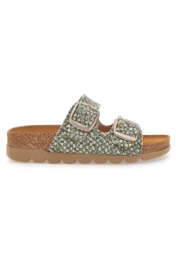 Ciabatte intrecciate multicolor con doppia fibbia PITTARELLO BIO 335P20630SR