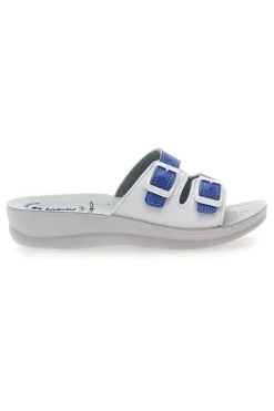 Ciabatte Jeans e Bianche con Sottopiede in Pelle INBLU' 62 VR