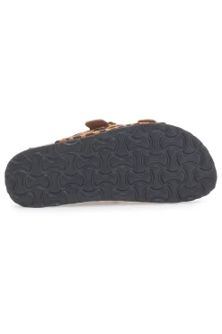 Ciabatte leopardate con doppia fibbia e plantare anatomico PITTARELLO SUN SR007