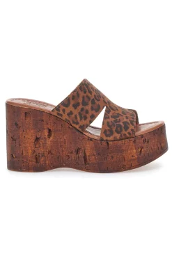 Ciabatte Leopardate Con Zeppa Effetto Legno Made in Italy PITTARELLO LOVE 5905/Z