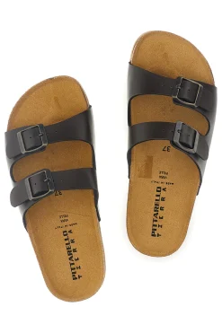 Ciabatte marrone sottopiede in vera pelle Pittarello tierra 335A206SR