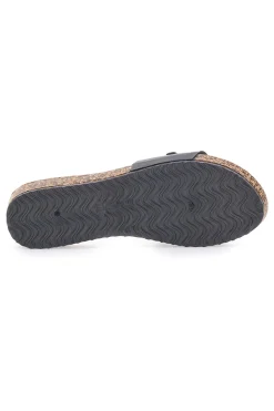 Ciabatte nere con catena dorata Fun Beach 14192