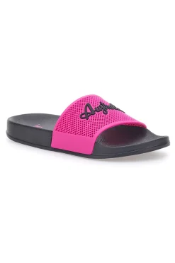 Ciabatte nere con fascia fucsia e logo Australian AU24W400