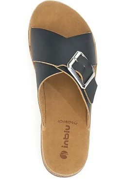 Ciabatte Nere con Platform e Fibbia Inblu 39 PK