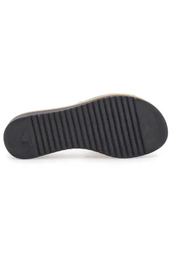 Ciabatte Nere Con Platform e Catenina Argentata Pittarello Love 3456