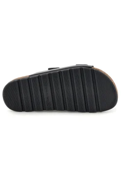 Ciabatte nere con sottopiede in vera pelle Pittarello Bio 335P20630SR