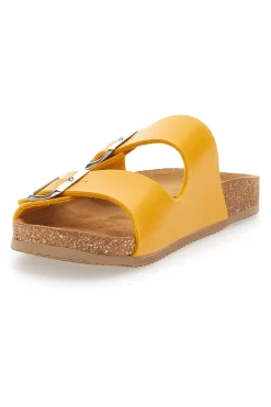 Ciabatte Ocra con Doppia Fibbia Made in Italy PITTARELLO TIERRA 335A20630SR