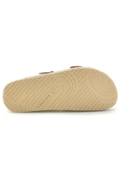 Ciabatte oro con doppia fibbia Superga S11T627