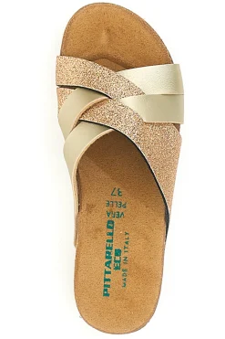 Ciabatte oro rosa glitter con plantare comfort PITTARELLO ECO 293A520SR