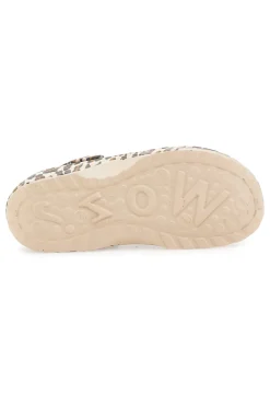 Ciabatte sabot leopardate con cinturino mobile WOZ 5