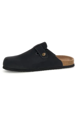Ciabatte Sabot nere con fibbia regolabile Superga S11U700