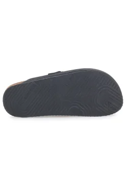 Ciabatte sabot Nere Sottopiede In Vera Pelle SUPERGA S31U384