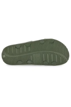 Ciabatte Verde Militare Con Doppia Fascia 2T2L 72593