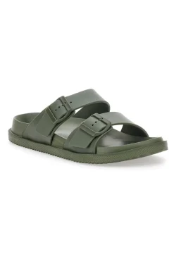 Ciabatte Verde Militare Con Doppia Fascia 2T2L 72593
