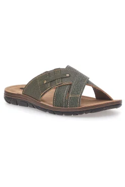 Ciabatte verdi incrociate comfort Inblu 09 VT