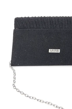 Clutch da sera nero effetto conchiglia COVERI COLLECTION SERA 099