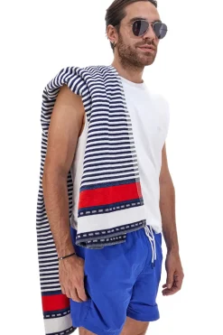 Costume Boxer Mare Blu da Uomo Con Tasche Aqu77 003