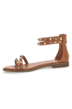 Damensandalen mit Nieten Braun Me & Me 2535