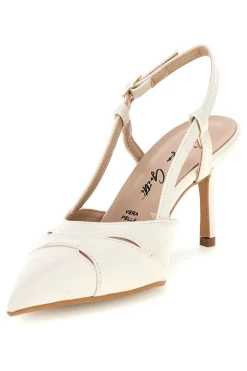 Décolleté beige in vera pelle con cinturino Francesca Gritti P7060