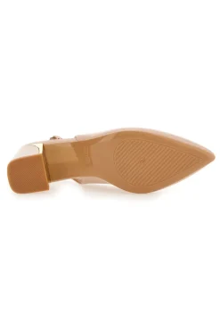 Décolleté Beige slingback tacco medio Mon dieu DQ50233