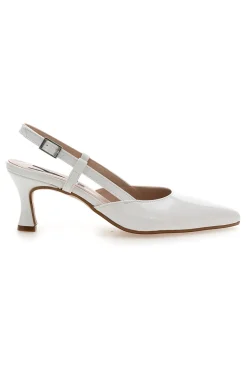 Décolleté bianche slingback Made in Italy Pittarello 4394