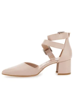 Décolleté da donna beige con cinturini incrociati Francesca Gritti 8012