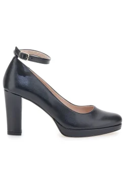 Décolleté nere con cinturino e tacco largo Pittarello Glam 2594PT