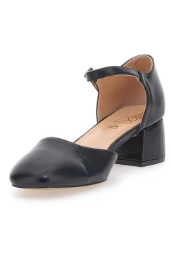 Décolleté nere con tacco basso e cinturino alla caviglia MON DIEU 9401Q16