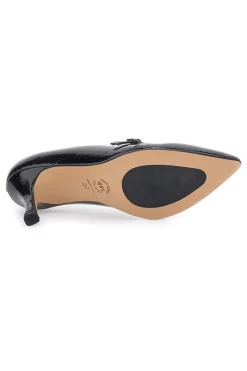 Décolleté nere verniciate con cinturino Pittarello glam 63100