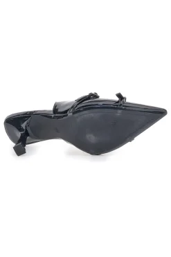 Décolleté Nero effetto vernice slingback con cinturini Mon dieu CMJ2405315