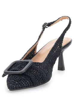 Décolleté Nero slingback tacco medio Le havre Paris 63181