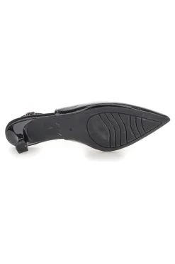 Décolleté Nero vernice slingback tacco medio Mon dieu FDS246C