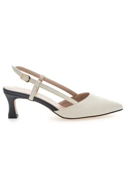 Décolleté Panna e Nero Tacco Medio Pittarello Glam 3358