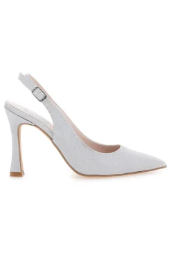 Décolleté Slingback Argento a Punta con Tacco Alto PITTARELLO LOVE 3356