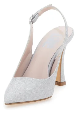 Décolleté Slingback Argento a Punta con Tacco Alto PITTARELLO LOVE 3356