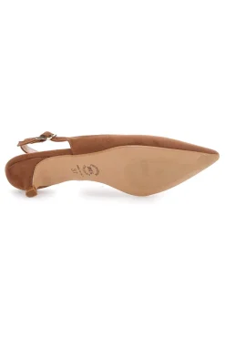 Décolleté slingback marrone con cinturino Pittarello Glam 3123