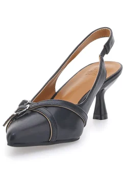 Décolleté Slingback Nere a Punta con Cinturini Decorativi LE HAVRE PARIS CMJ2405315