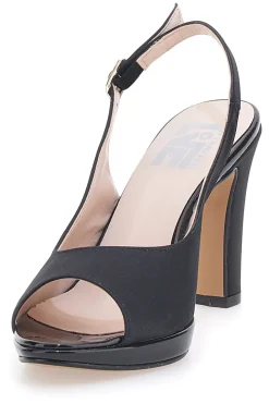 Décolleté Slingback Nere Effetto Raso PITTARELLO LOVE 4477