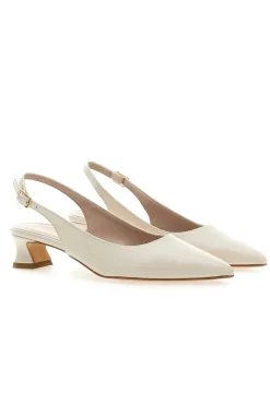 Décolleté Slingback Panna a Punta con Tacco Basso PITTARELLO GLAM 3614