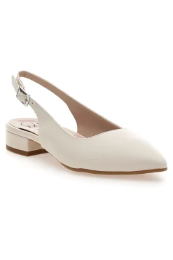 Décolleté slingback panna con tacco basso Pittarello Glam 3883