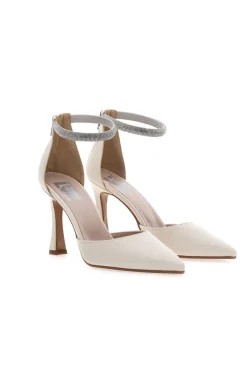 Decolleté Panna Con Cinturino di Strass Pittarello Love 709