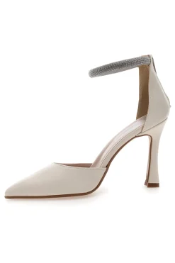 Decolleté Panna Con Cinturino di Strass Pittarello Love 709