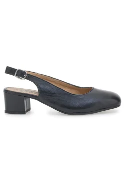 Decolleté Slingback Nere Con Tacco Basso Prima Riga 21684LIDY