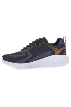 Dunkelgraue Sneaker mit Champion SYPHON SCRIPT 2.0-Grafikdruck