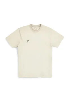 Einfarbig beige T-Shirt mit Rundhalsausschnitt Pittarello tierra PT-M-T-9066